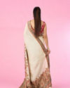 Mohey Women Elegant Cream Banarasi Saree