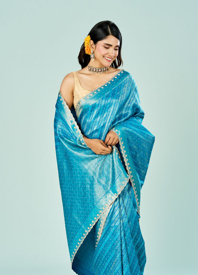 Mohey Women Blue Elegance Saree