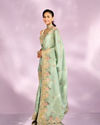 Mohey Women Sea Green Elegance Saree