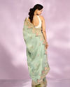 Mohey Women Sea Green Elegance Saree