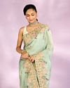 Mohey Women Sea Green Elegance Saree