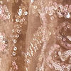 Beige Net Saree with Moti and Sequin Work