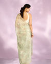 Mohey Women Pista Green Organza Saree