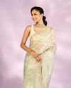 Mohey Women Pista Green Organza Saree