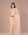 Peach Organza Festive Saree