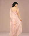 Mohey Women Peach Organza Festive Saree