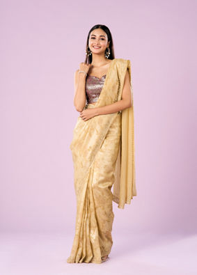 Mohey Women Sunshine Elegance Organza Saree