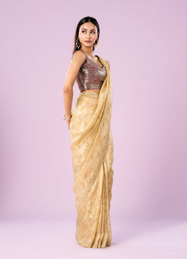 Mohey Women Sunshine Elegance Organza Saree