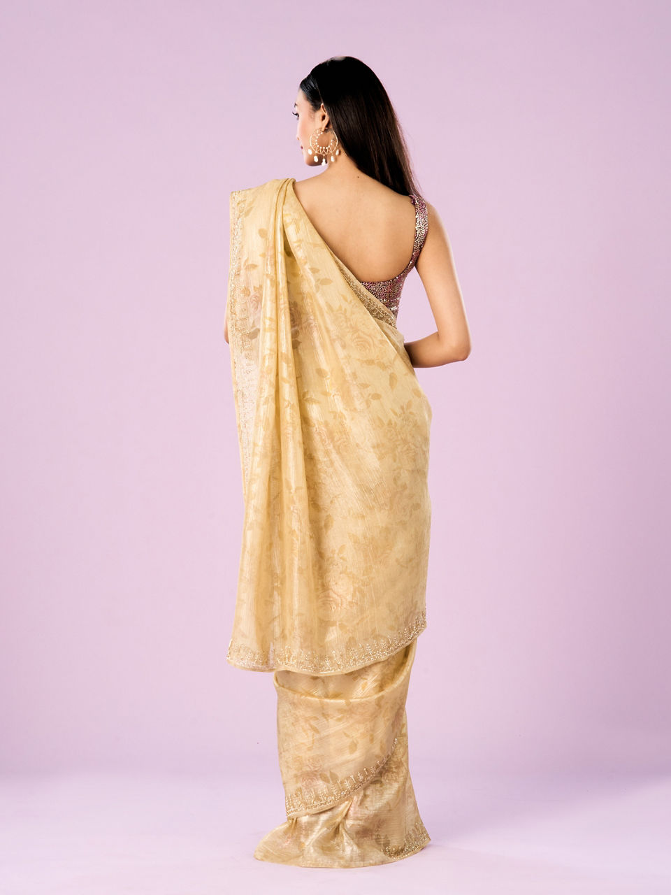 Mohey Women Sunshine Elegance Organza Saree