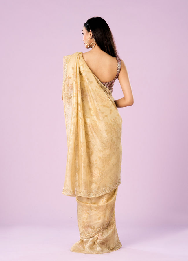 Mohey Women Sunshine Elegance Organza Saree