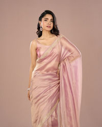 Mohey Women Organza Lilac Beauty Saree