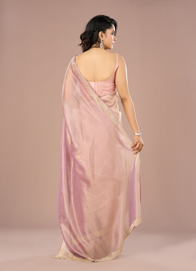 Mohey Women Organza Lilac Beauty Saree
