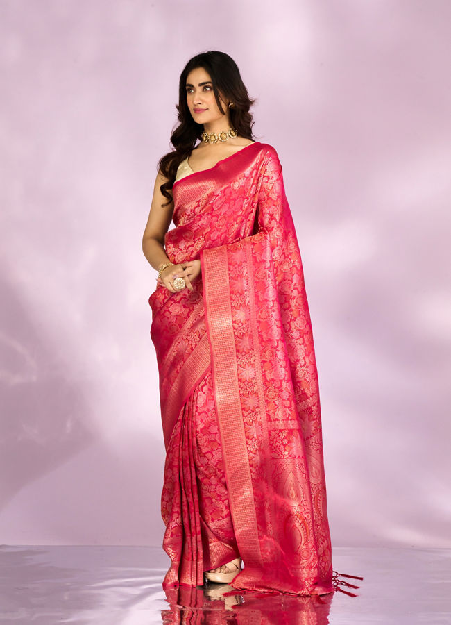 Mohey Women Magical Pink Celebration Saree