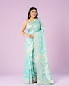 Mohey Women Elegant Light Blue Saree