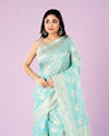 Mohey Women Elegant Light Blue Saree