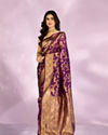 Mohey Women Exquisite Purple Elegance Saree