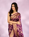 Mohey Women Exquisite Purple Elegance Saree