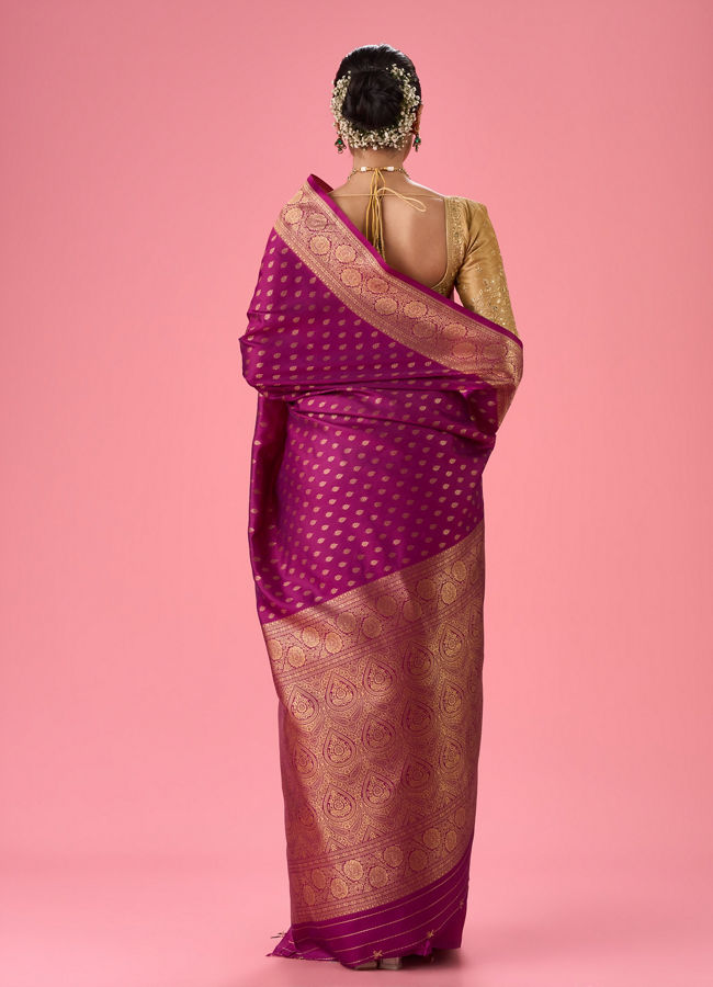 Mohey Women Wine Red Festivity Saree