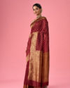 Mohey Women Radiant Rust Red Saree