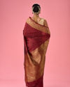 Mohey Women Radiant Rust Red Saree