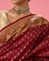 Mohey Women Radiant Rust Red Saree