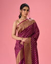 Mohey Women Wine Tint Saree Elegance