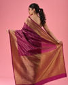 Mohey Women Wine Tint Saree Elegance