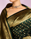 Mohey Women Enthralling Emerald Elegance Saree