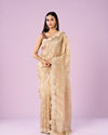 Fawn Chinon Elegance Saree