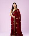 Maroon Majesty Silk Saree
