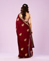 Mohey Women Maroon Majesty Silk Saree