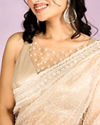 Mohey Women Elegance Redefined Cream Saree