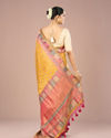 Mohey Women Mustard Yellow Satin Saree