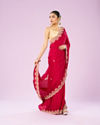 Mohey Women Radiant Rani Pink Saree