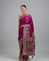 Mohey Women Wine Elegance Saree