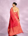 Mohey Women Glamorous Red Celebration Saree