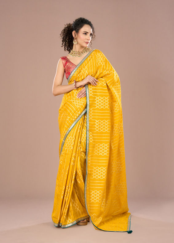 Mohey Women Radiant Mustard Saree