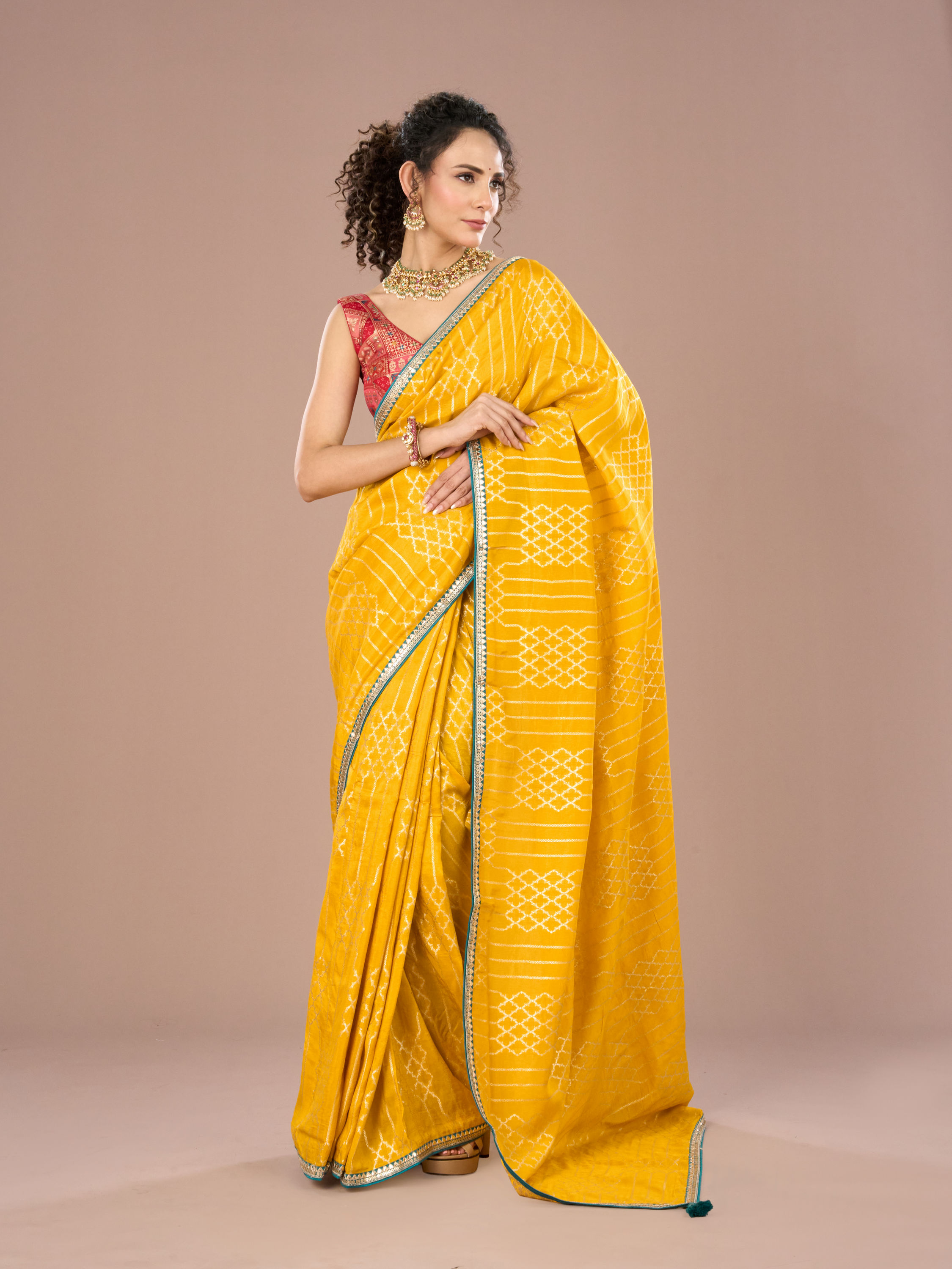 Mohey Women Radiant Mustard Saree