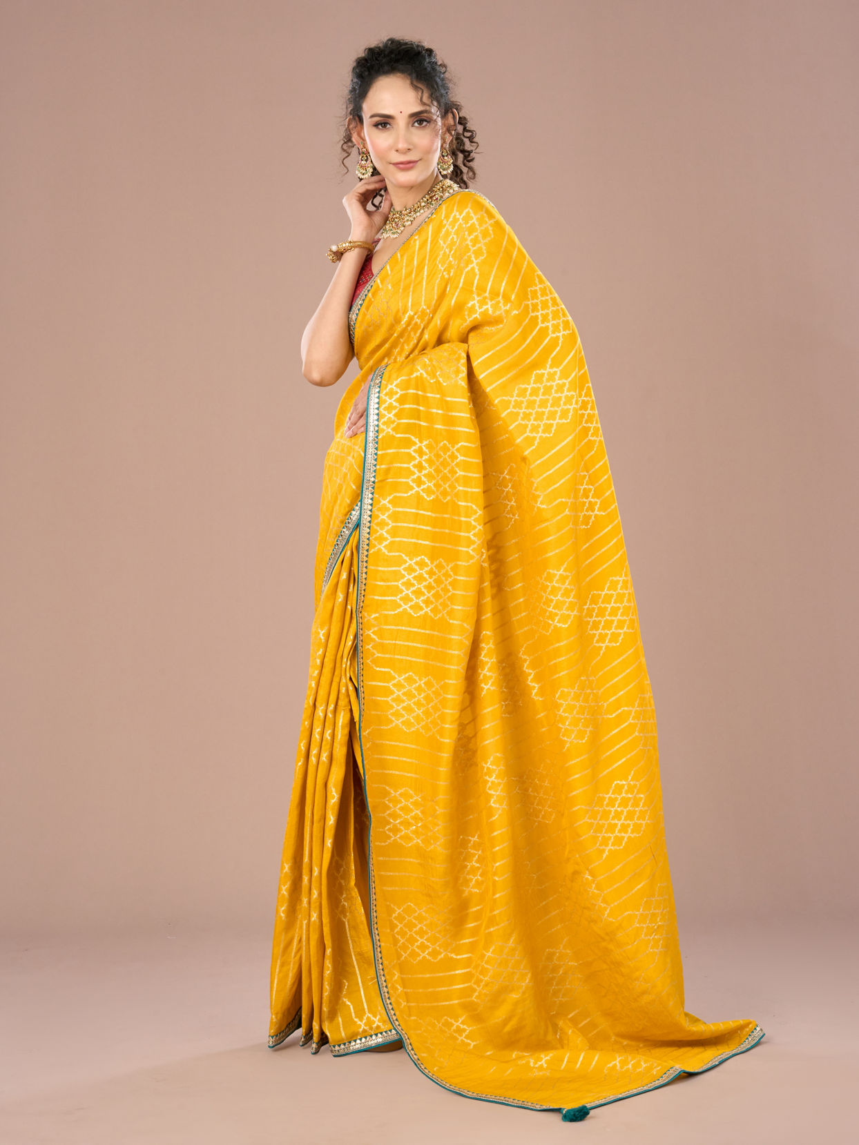 Mohey Women Radiant Mustard Saree