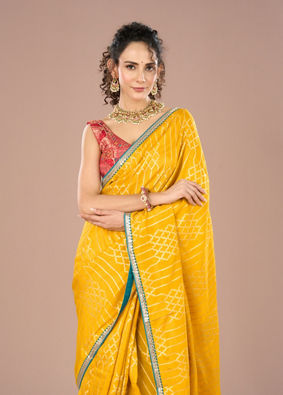 Mohey Women Radiant Mustard Saree