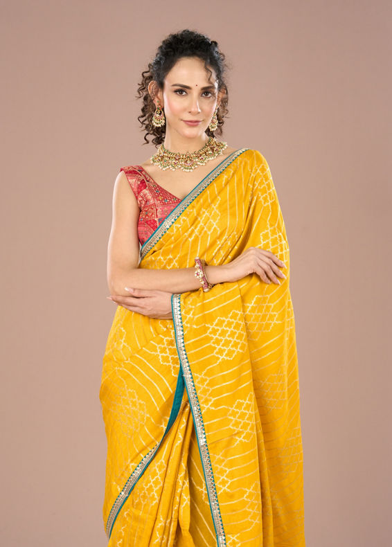 Mohey Women Radiant Mustard Saree