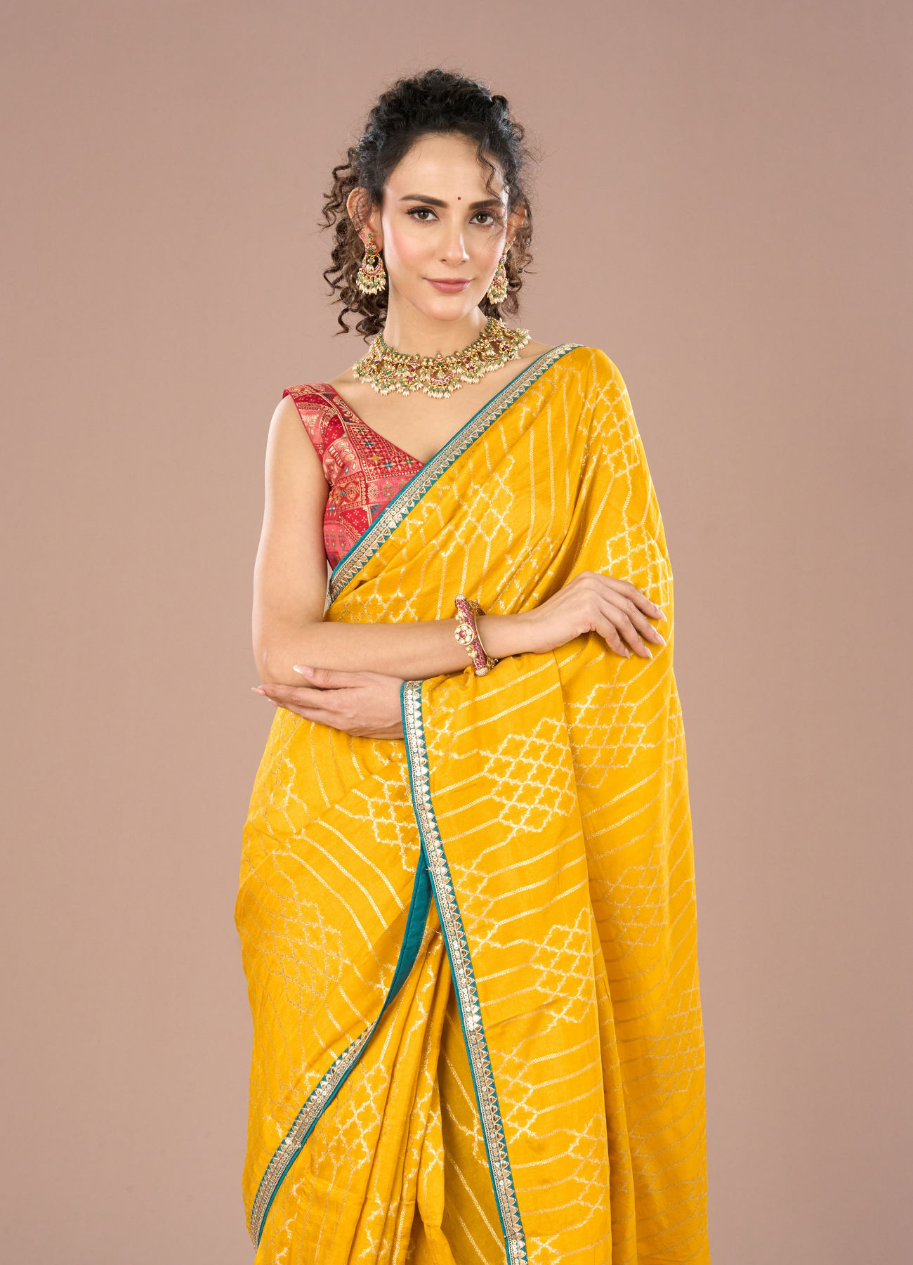 Mohey Women Radiant Mustard Saree