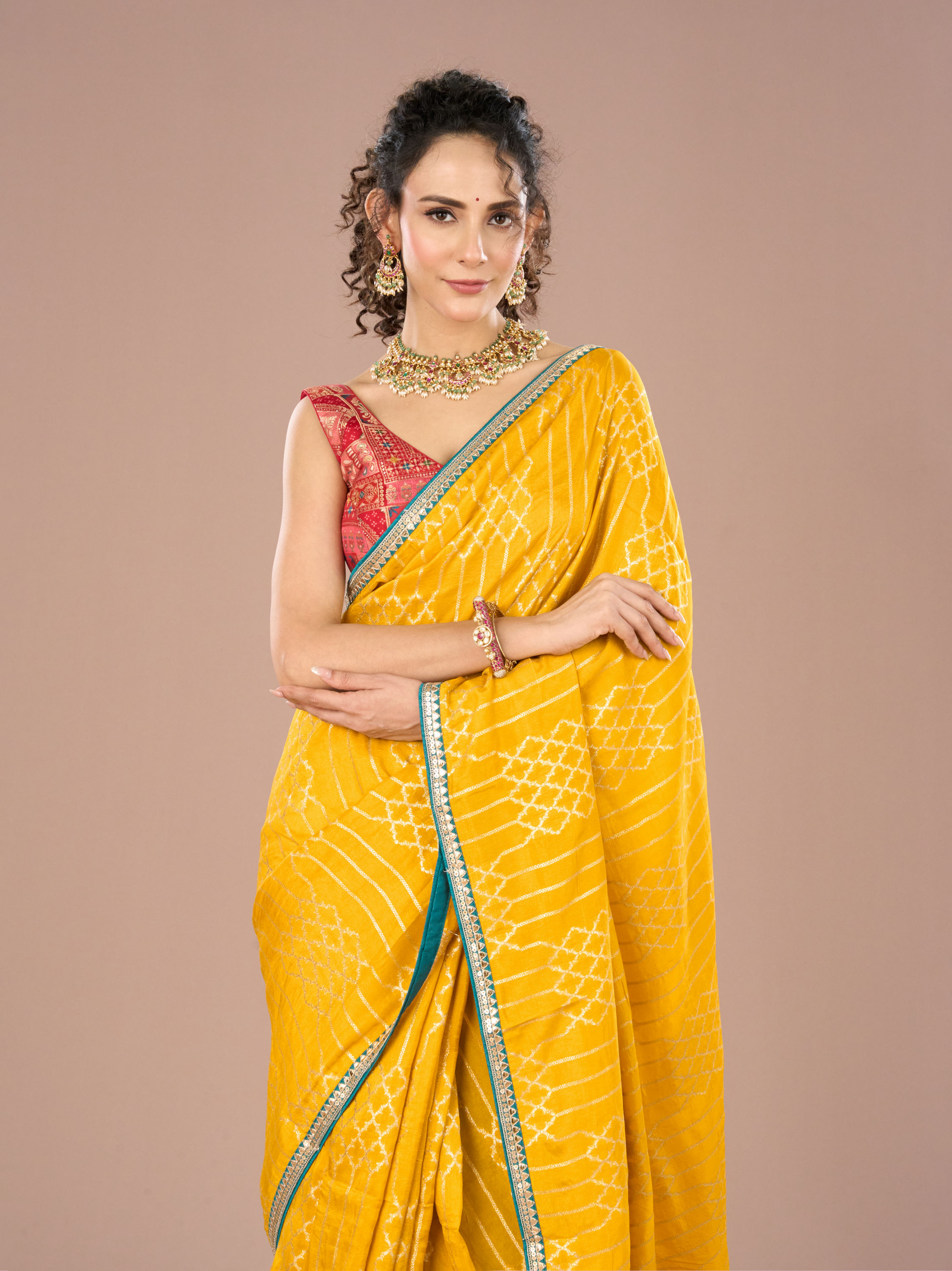 Mohey Women Radiant Mustard Saree