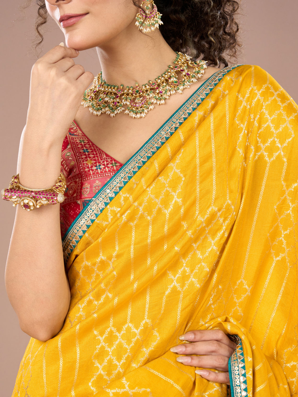 Mohey Women Radiant Mustard Saree
