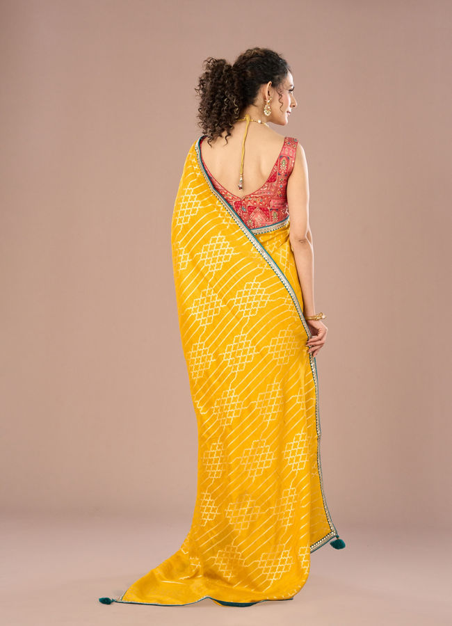 Mohey Women Radiant Mustard Saree
