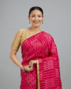 Mohey Women Elegant Pink Glory Saree