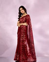 Mohey Women Maroon Majesty Saree