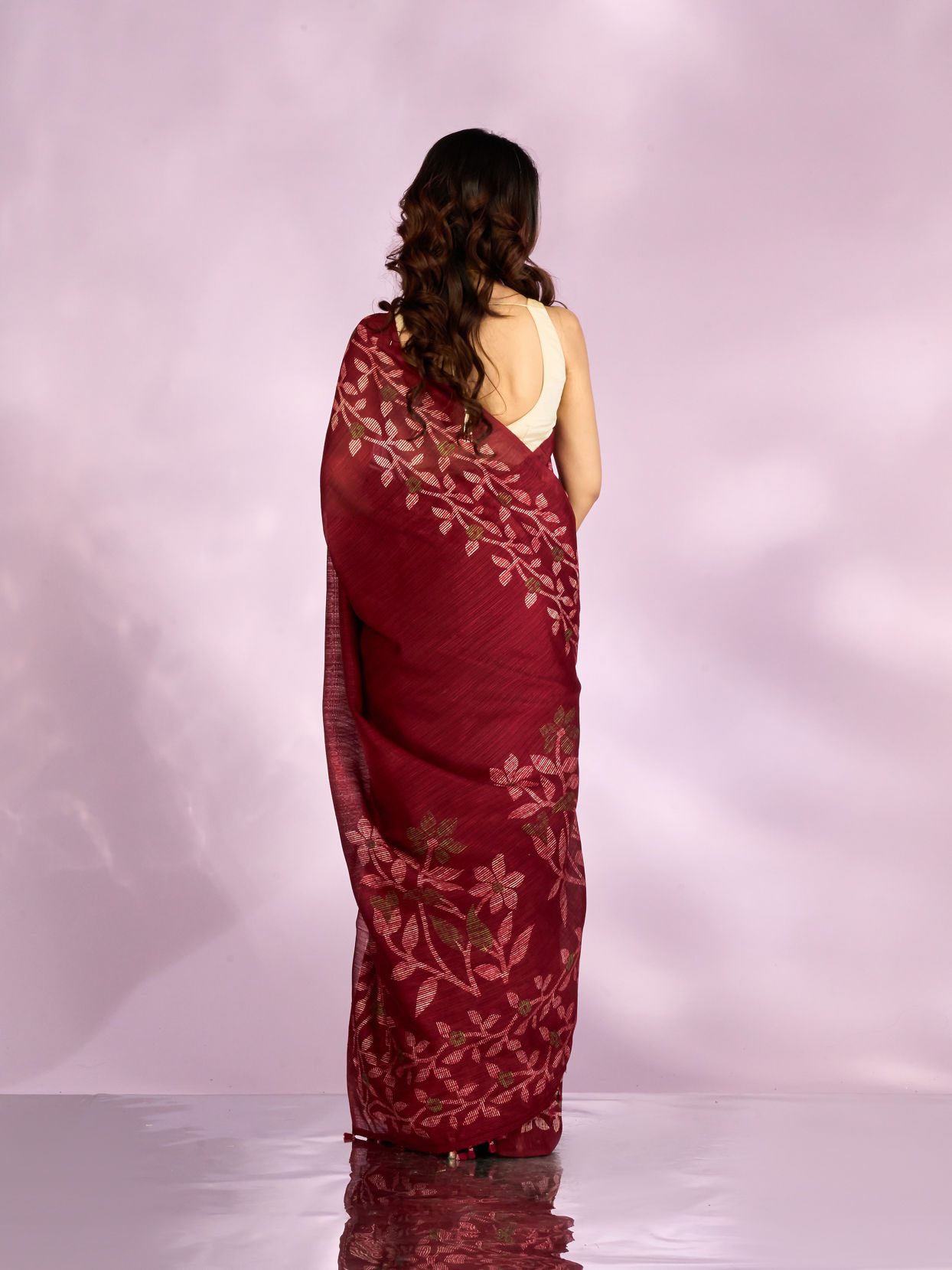 Mohey Women Maroon Majesty Saree