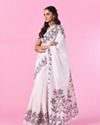 Mohey Women White Elegance Saree