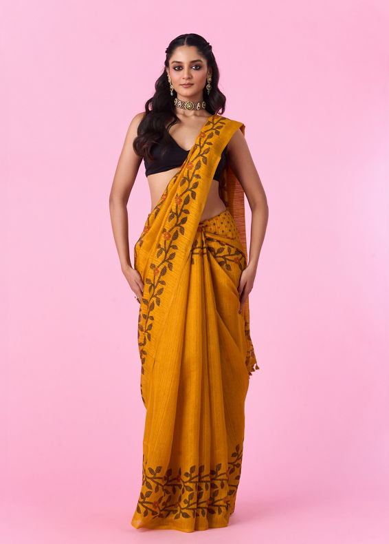 Mohey Women Sunset Glow Festive Saree